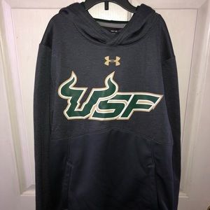 USF under armour hoodie in dark grey